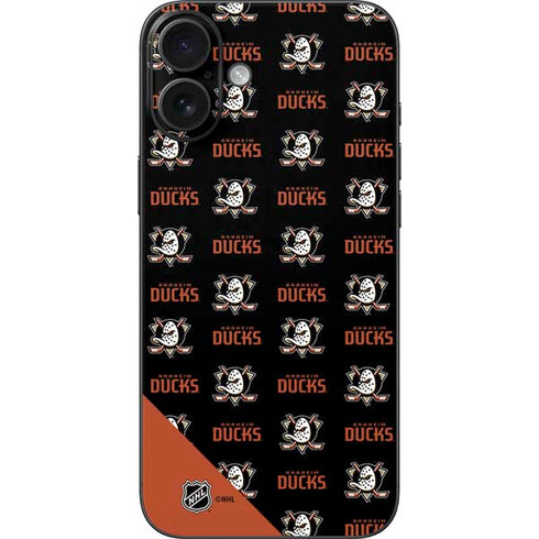 NHL Anaheim Ducks Pattern iPhone 16 Plus Skin